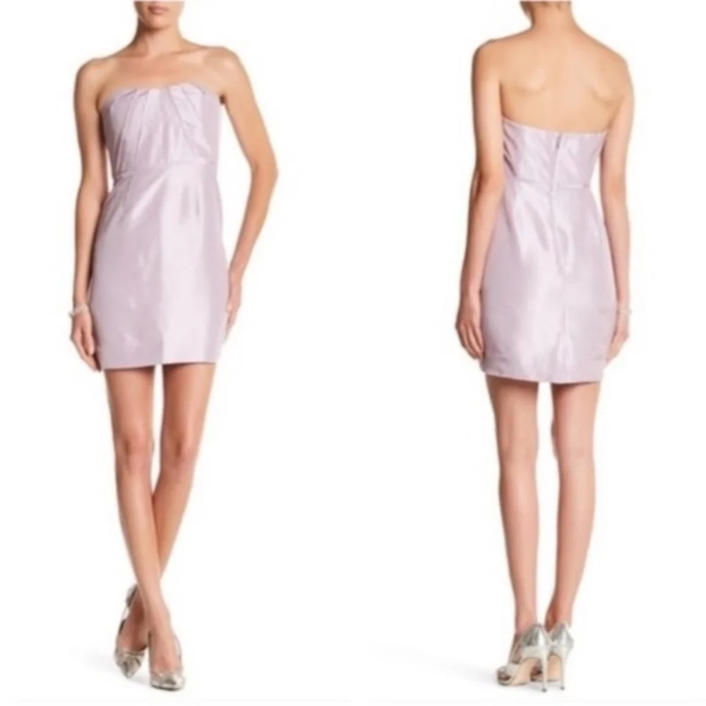 NWT, J. Crew Alexia Silk Slub Strapless Dress